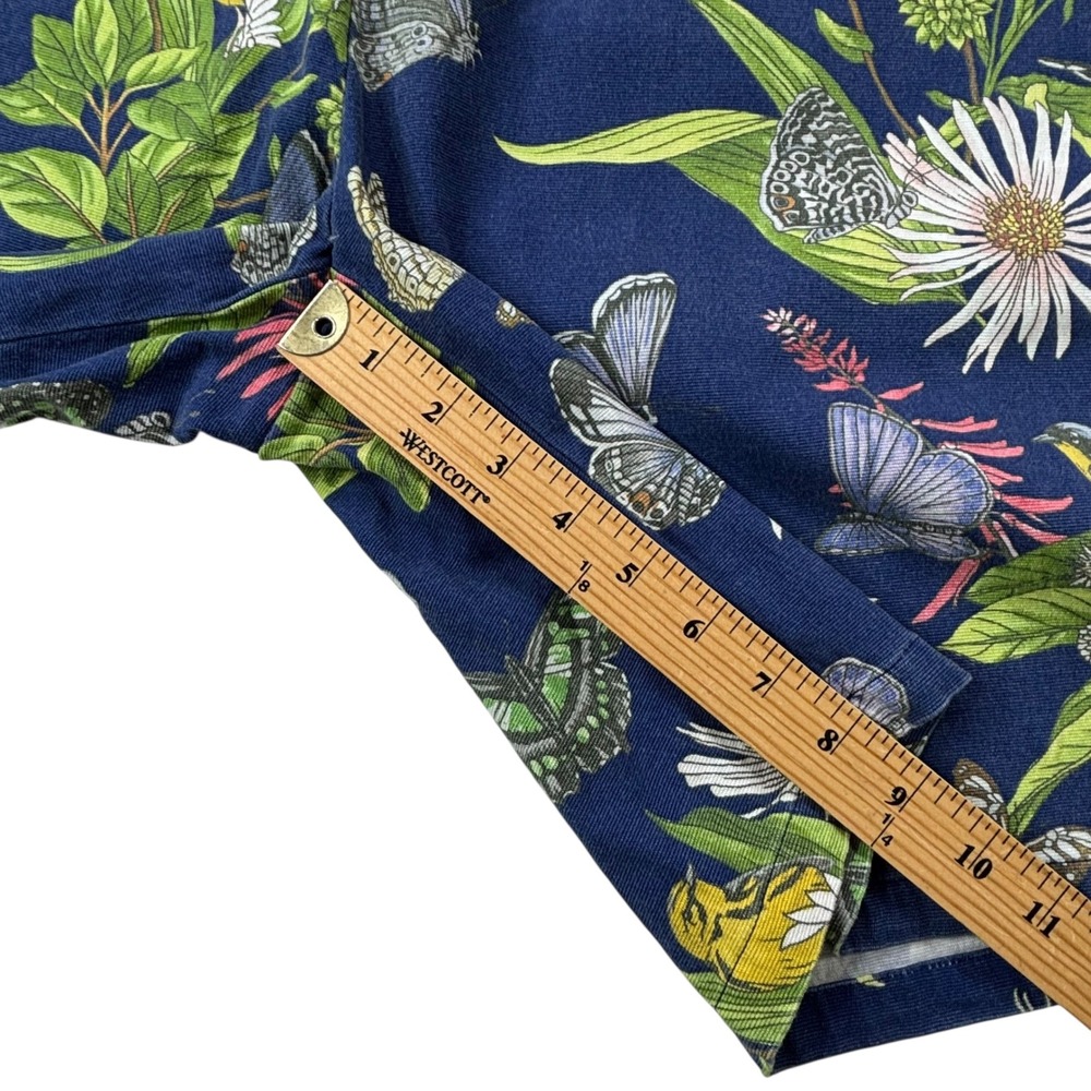 J. McLaughlin Menswear Floral Botanical Print Shorts Size 42‎ Birds Butterflies - Picture 8 of 16